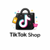 Logo TikTok dengan tas belanja